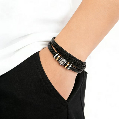 To My Son from Mum - Love You Forever Bracelet - You Make Me Proud Gift