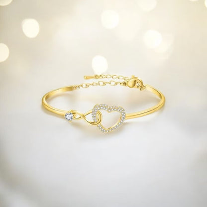 Infinity Heart Bracelet with Message Card for Daughter