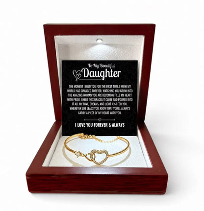 Carry A Piece Of My Heart With You - Bracelet Gift for Daughter