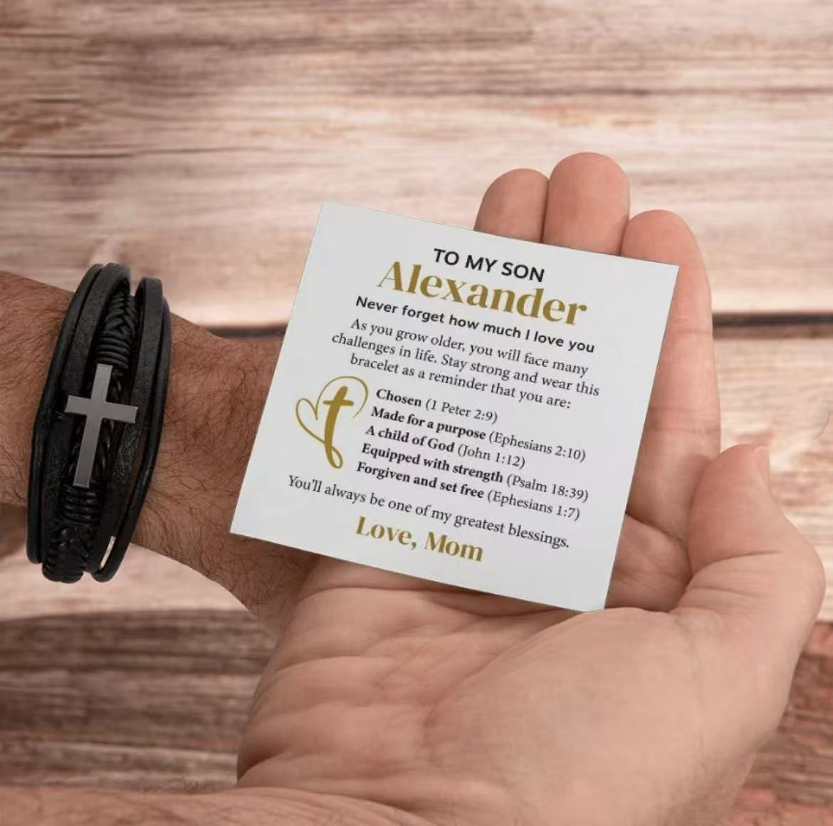 You Are One Of My Greatest Blessings - Cross Bracelet Gift for Son