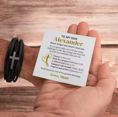 You Are One Of My Greatest Blessings - Cross Bracelet Gift for Son