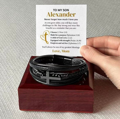 You Are One Of My Greatest Blessings - Cross Bracelet Gift for Son