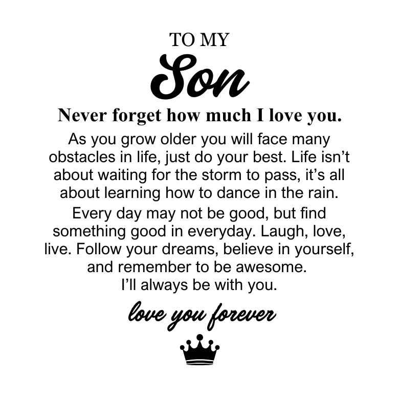 To My Son - Love You Forever Bracelet - Always With You Gift