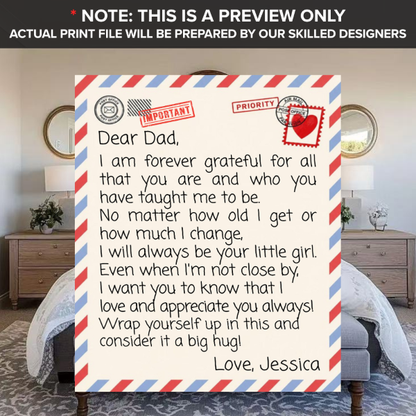 Wrap Yourself Up In This - Father's Day Blanket Gift for Dad from Daughter