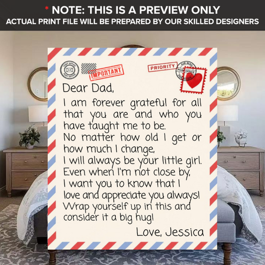Wrap Yourself Up In This - Father's Day Blanket Gift for Dad from Daughter