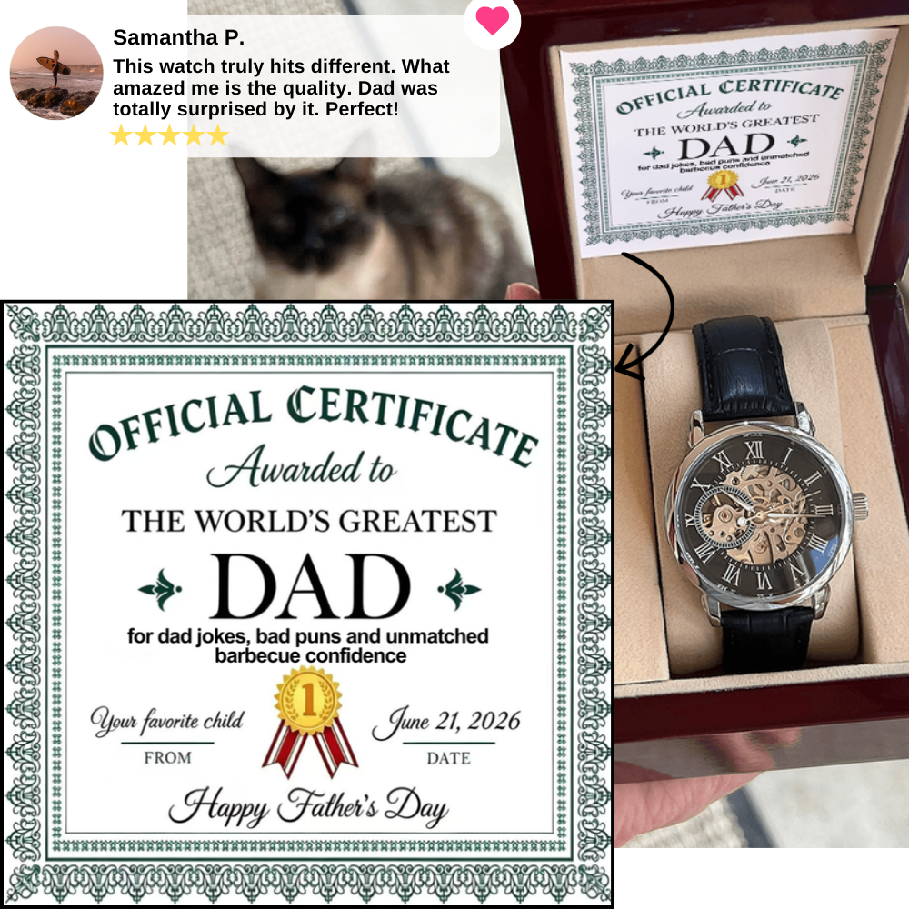 World's Greatest Dad - Father's Day Watch Gift for Dad