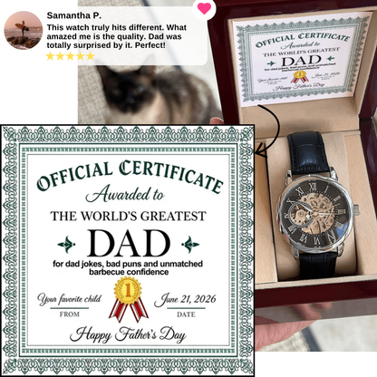 World's Greatest Dad - Father's Day Watch Gift for Dad