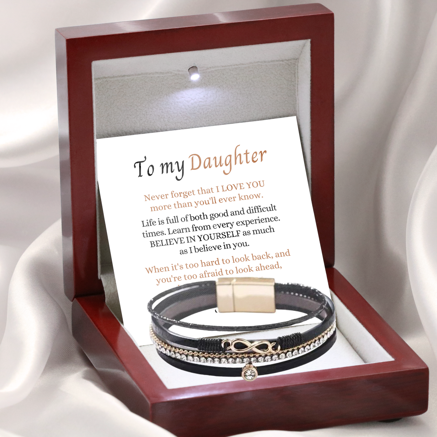 To My Daughter - Layered Bracelet - I Will Always Be There