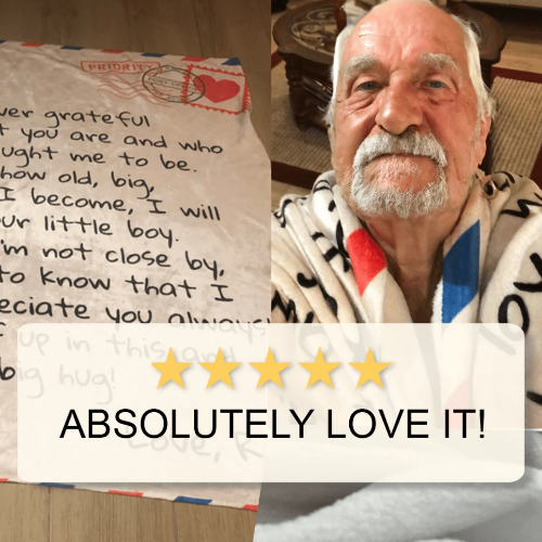 Wrap Yourself Up In This - Father's Day Blanket Gift for Dad from Daughter