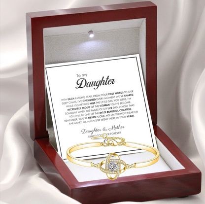 To My Daughter from Mom - Love Knot Bracelet - Forever Linked Together