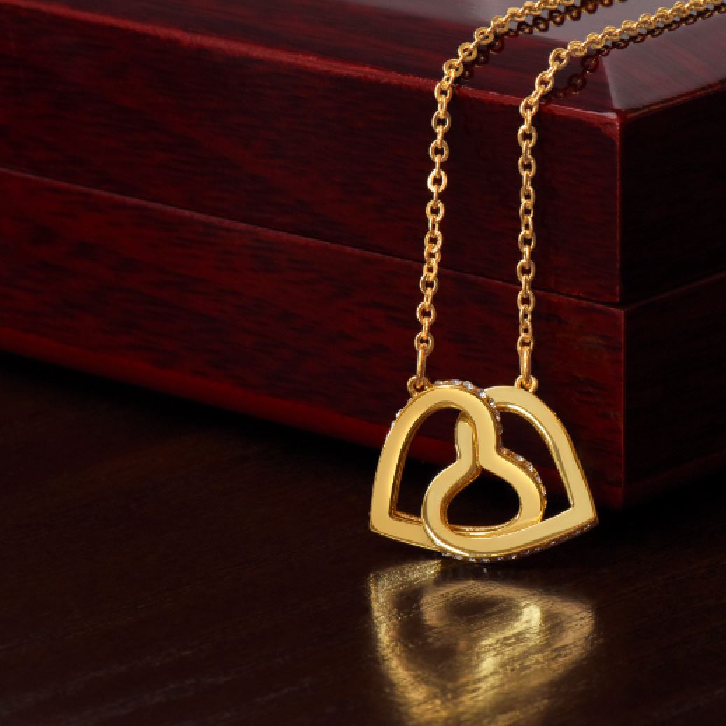 To Our Granddaughter Necklace from Dad - Love Heart Necklace - Message Card Jewelry Gift