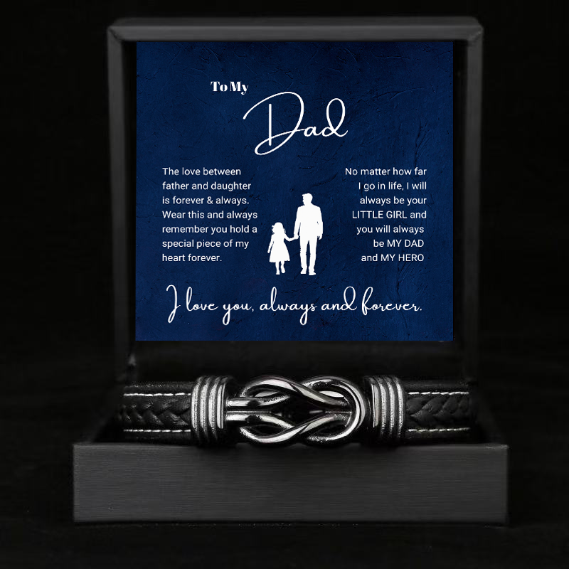 To My Dad - Forever Linked Bracelet - My Dad My Hero Message Card Gift