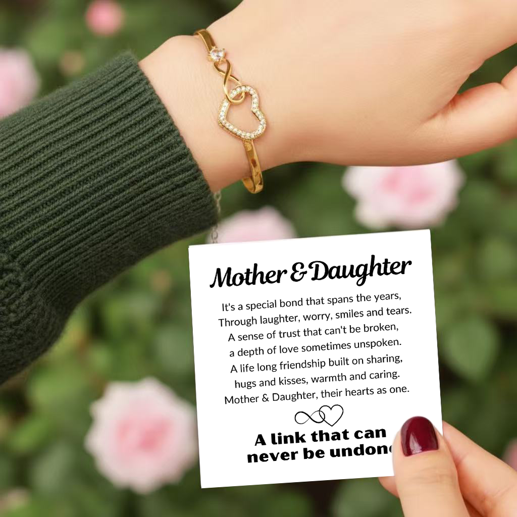 To My Daughter from Mum - Infinity Heart Bracelet - Special Bond Gift