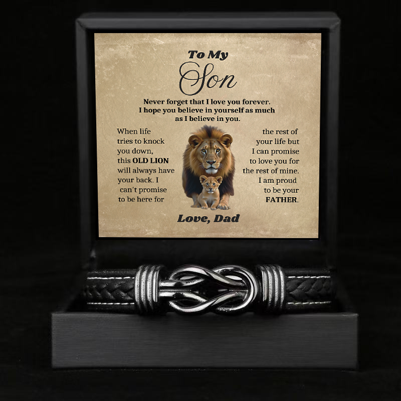 To My Son - Forever Linked Bracelet - Always Have You Back Message Card Gift