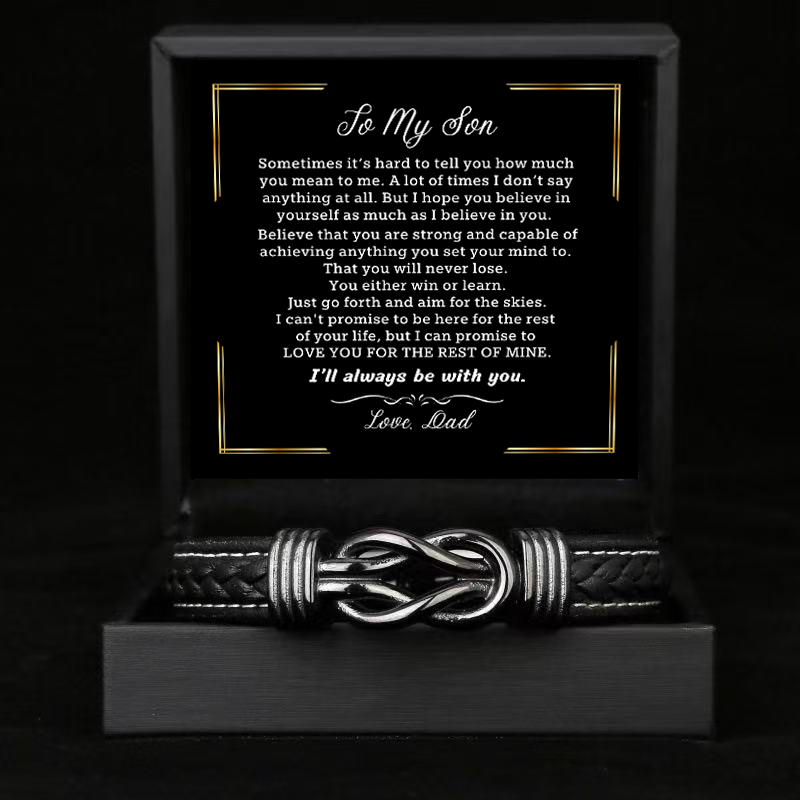 To My Son - Forever Linked Bracelet - Always With You Message Card Gift