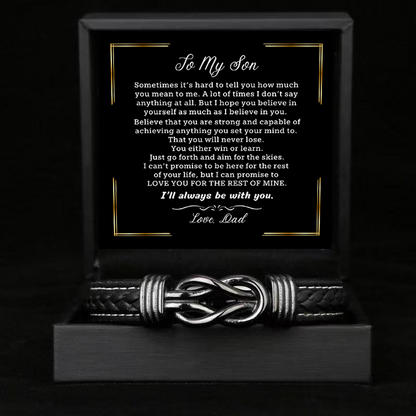To My Son - Forever Linked Bracelet - Always With You Message Card Gift