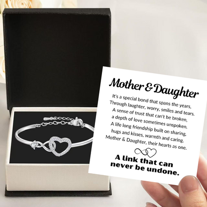 To My Daughter from Mum - Infinity Heart Bracelet - Special Bond Gift
