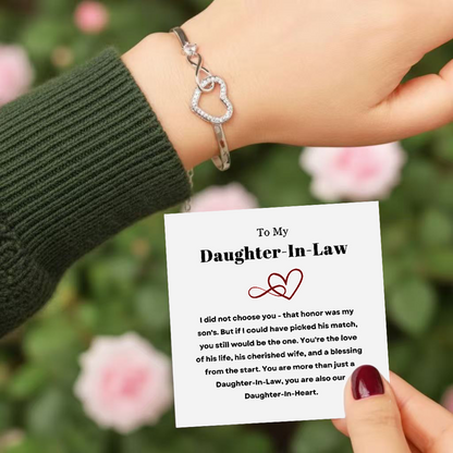 To My Daughter-In-Law - Infinity Heart Bracelet - Daughter-In-Heart Gift