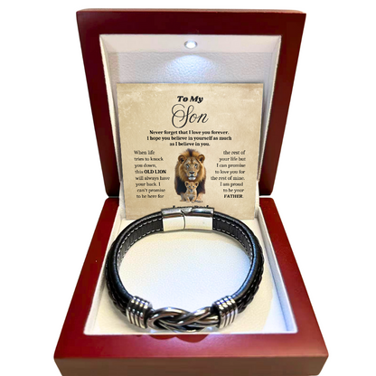 To My Son - Forever Linked Bracelet - Always Have You Back Message Card Gift