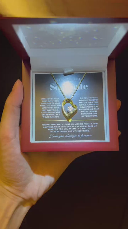 To My Soulmate - Love Heart Necklace - You Are the Greatest Gift from Husband