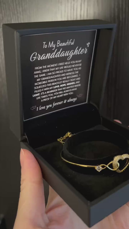 To My Daughter from Dad - Infinity Heart Bracelet - Always My Precious Little Girl