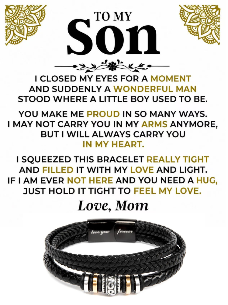 To My Son - Love You Forever Bracelet Gift