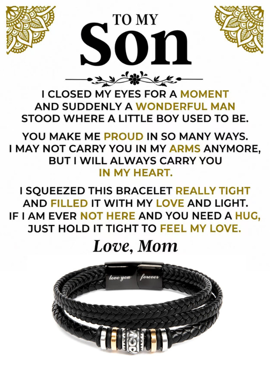 To My Son - Love You Forever Bracelet Gift