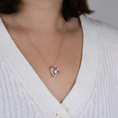 To My Granddaughter Necklace - Love Heart Necklace - You Are My World Gift