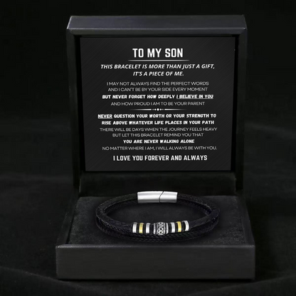 To Son - Forever Linked Bracelet - You Are Never Walking Alone