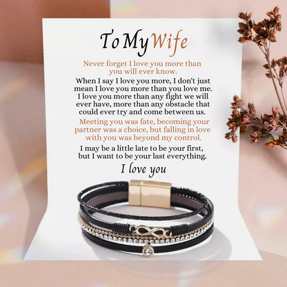 To My Wife - Layered Bracelet - I Love You More