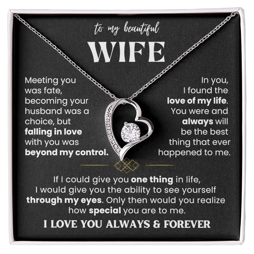 To My Wife - Love Heart Necklace - Love You Always