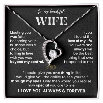 To My Wife - Love Heart Necklace - Love You Always