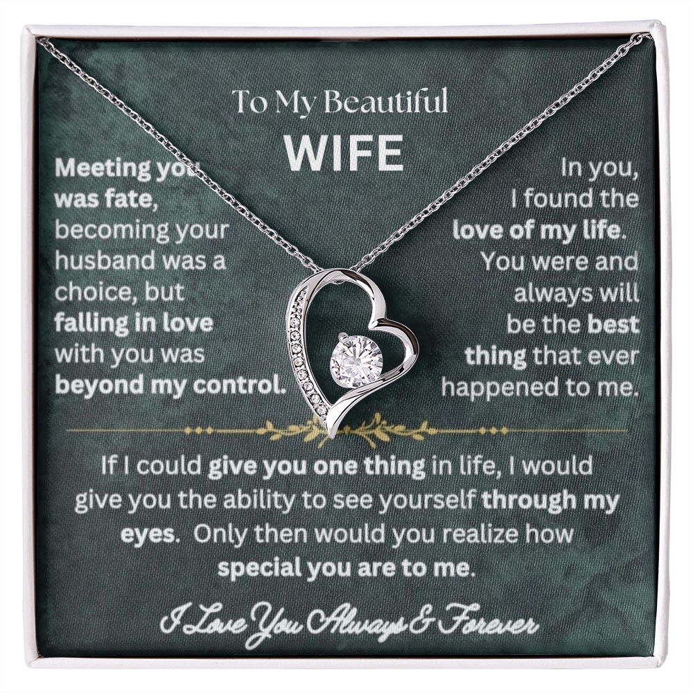 To My Wife - Love Heart Necklace - Love You Always
