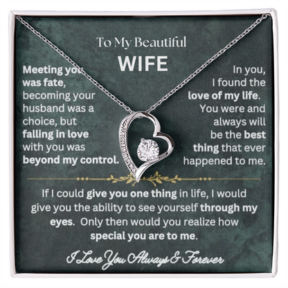 To My Wife - Love Heart Necklace - Love You Always