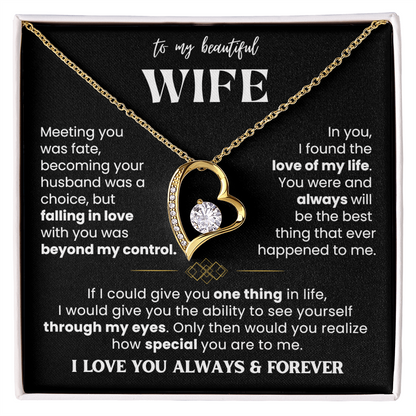 To My Wife - Love Heart Necklace - Love You Always