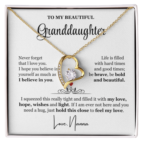 I Believe In You - Necklace Gift for Granddaughter from Nanna