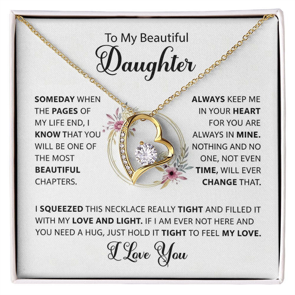 You Are Always In My Heart - Necklace Gift for Daughter from Dad