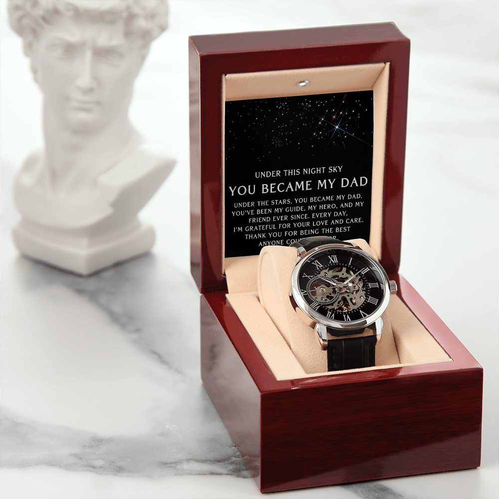 Under This Night Sky - Father's Day Openwork Watch Gift for Dad