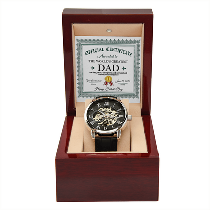 World's Greatest Dad - Father's Day Watch Gift for Dad