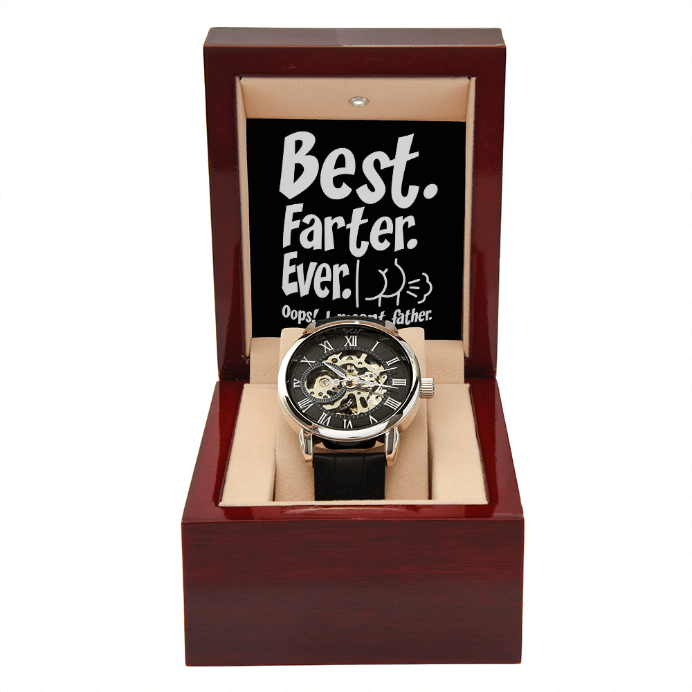 Funny “Best Father” Skeleton Watch Gift for Dad