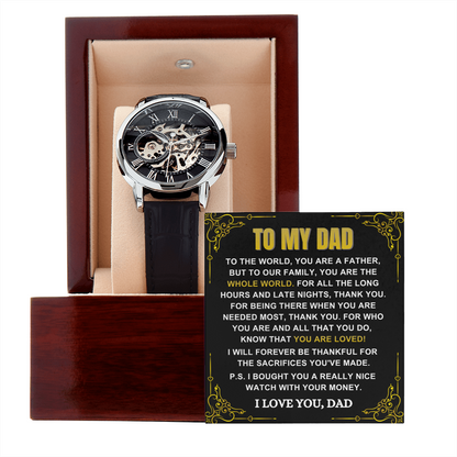 Thankful for the Sacrifices You Made - Father's Day Watch Gift for Dad