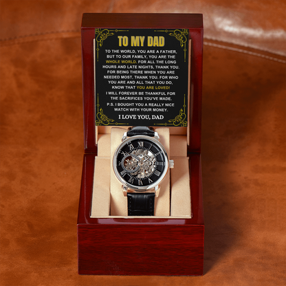 Thankful for the Sacrifices You Made - Father's Day Watch Gift for Dad