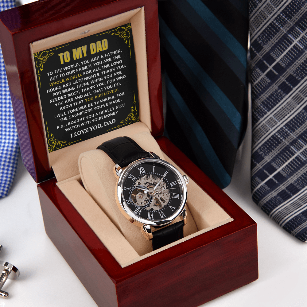 Thankful for the Sacrifices You Made - Father's Day Watch Gift for Dad