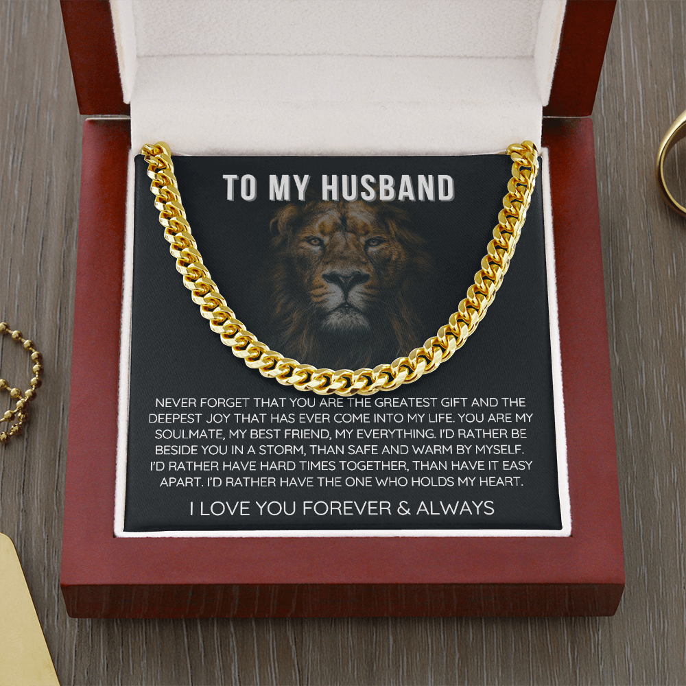 To My Husband - Cuban Link Necklace - Love You Forever