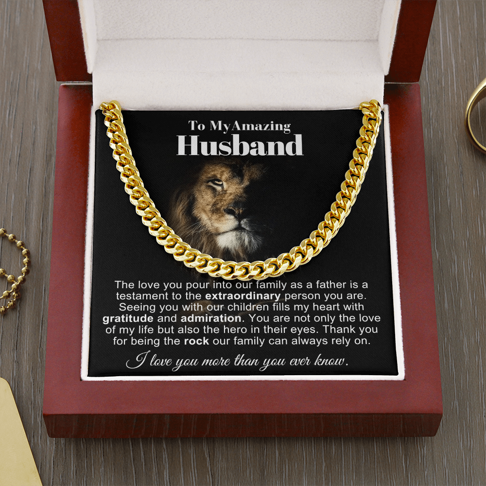 To My Husband - Cuban Link Necklace - Love You More