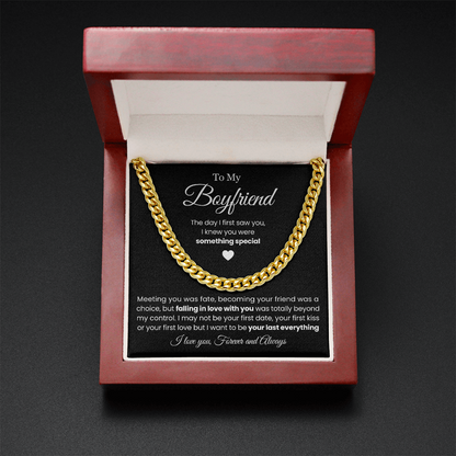 To My Boyfriend - Cuban Link Necklace - Be Your Last Everything Gift