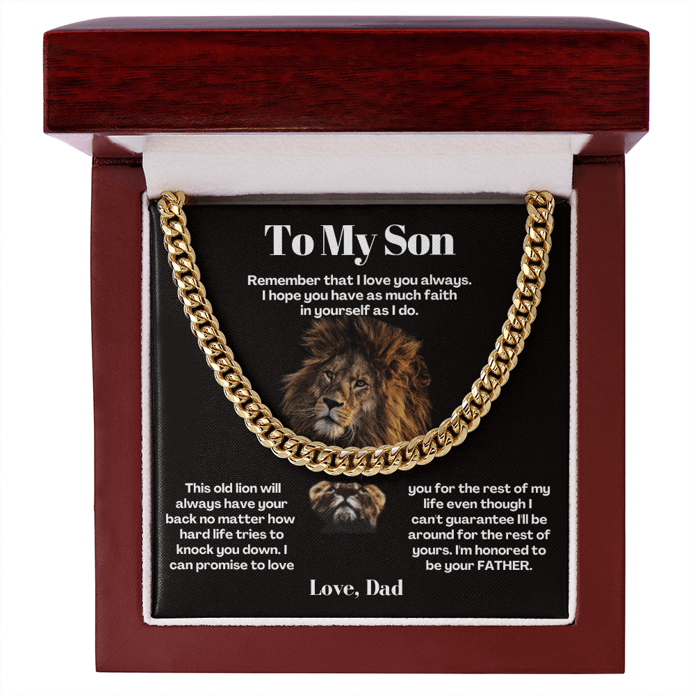 To My Son - Cuban Link Necklace - Always Have Your Back