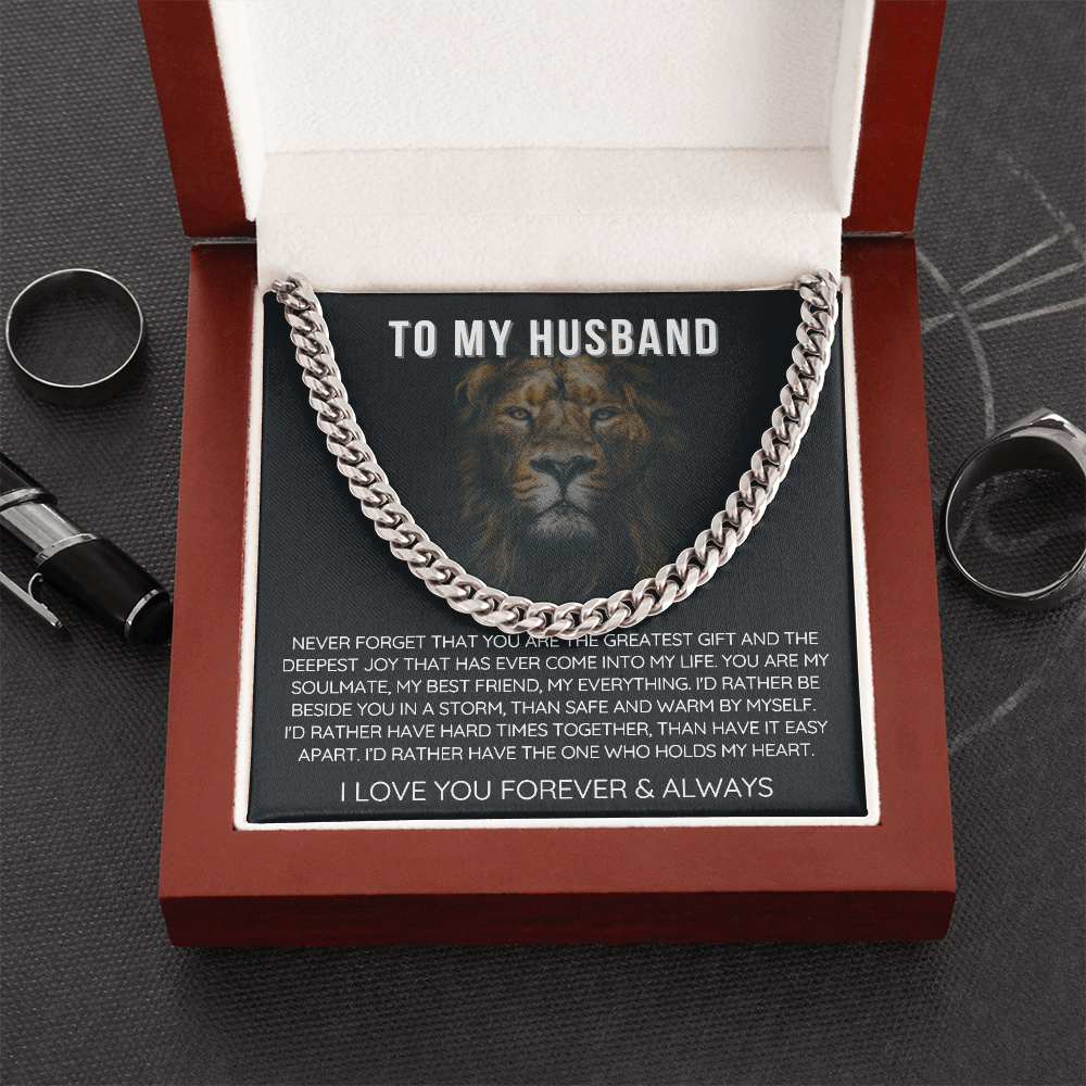 To My Husband - Cuban Link Necklace - Love You Forever