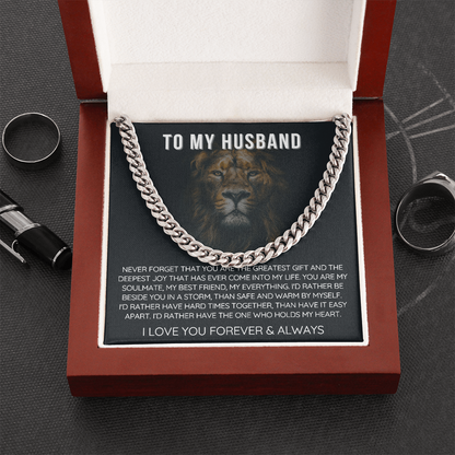 To My Husband - Cuban Link Necklace - Love You Forever