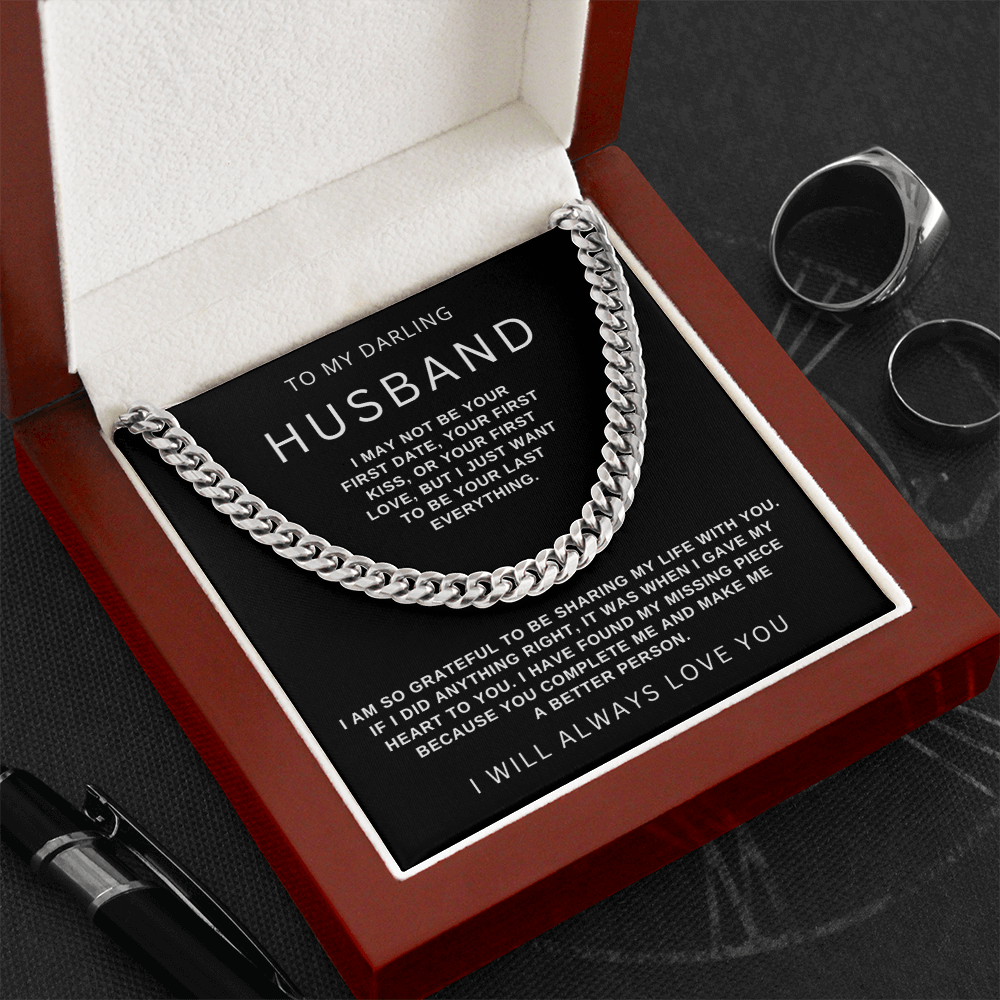 To My Husband - Cuban Link Necklace - Be Your Last Everything Gift